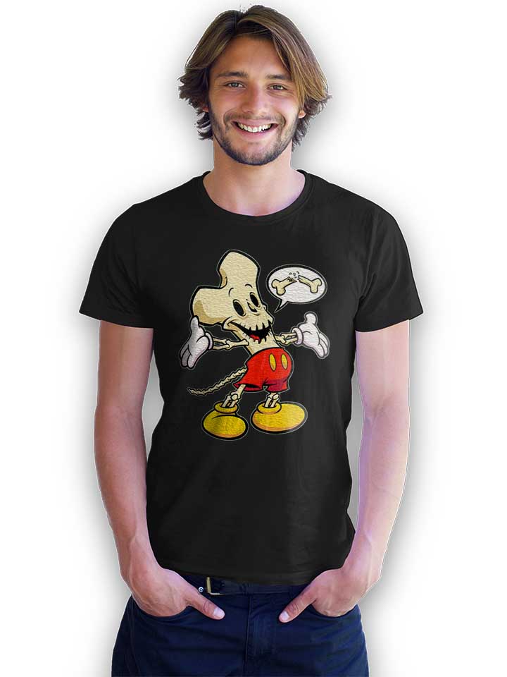 bonehead-cartoon-t-shirt schwarz 2