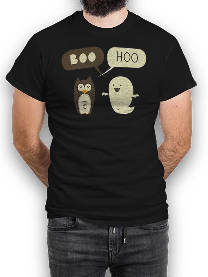 Boo Hoo Owl Ghost T-Shirt schwarz L