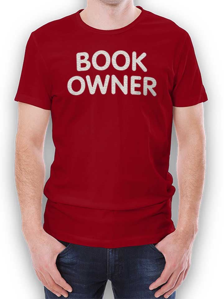 Book Owner T-Shirt maroon L