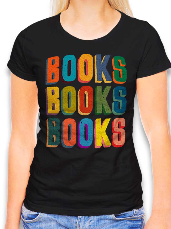 Books Books Books Damen T-Shirt schwarz L