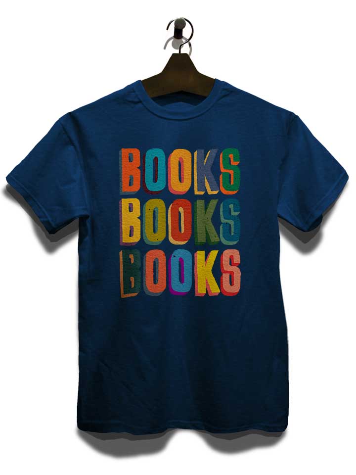 books-books-books-t-shirt dunkelblau 3