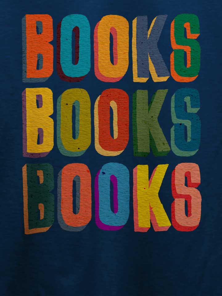 books-books-books-t-shirt dunkelblau 4
