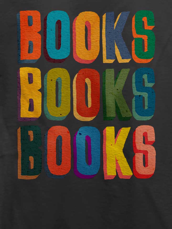 books-books-books-t-shirt dunkelgrau 4