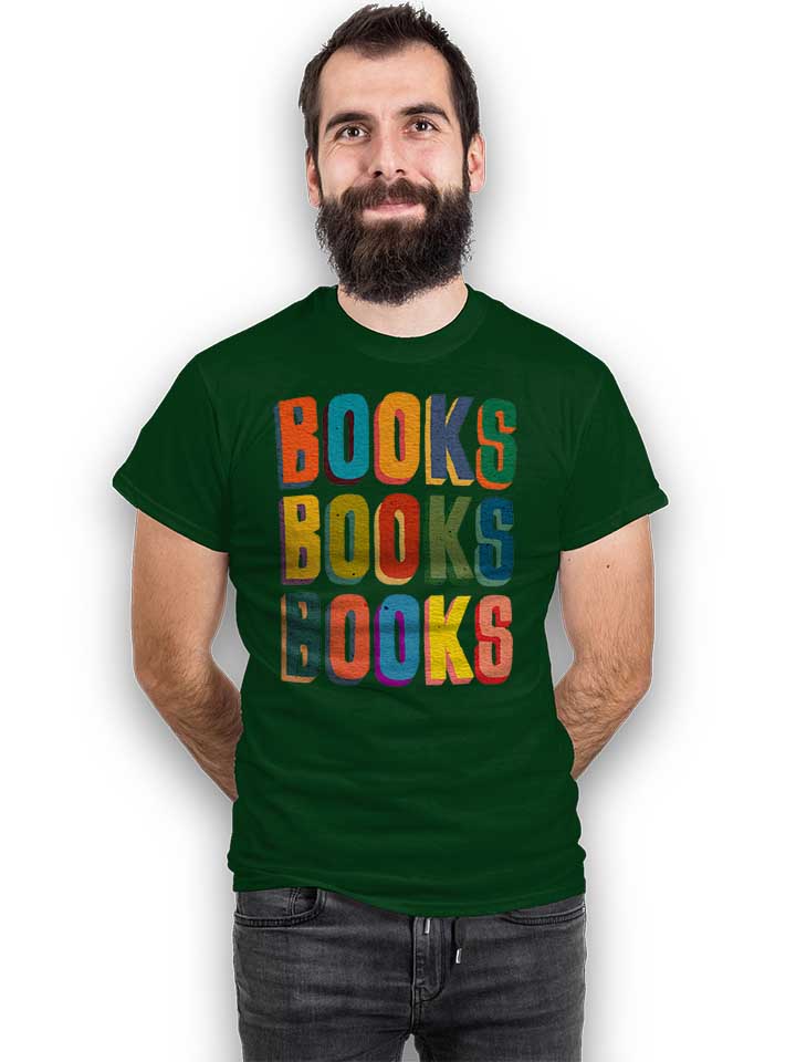 books-books-books-t-shirt dunkelgruen 2