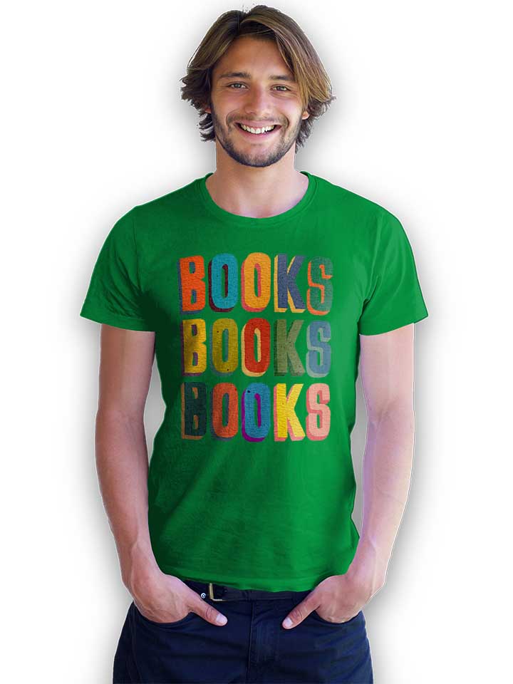 books-books-books-t-shirt gruen 2
