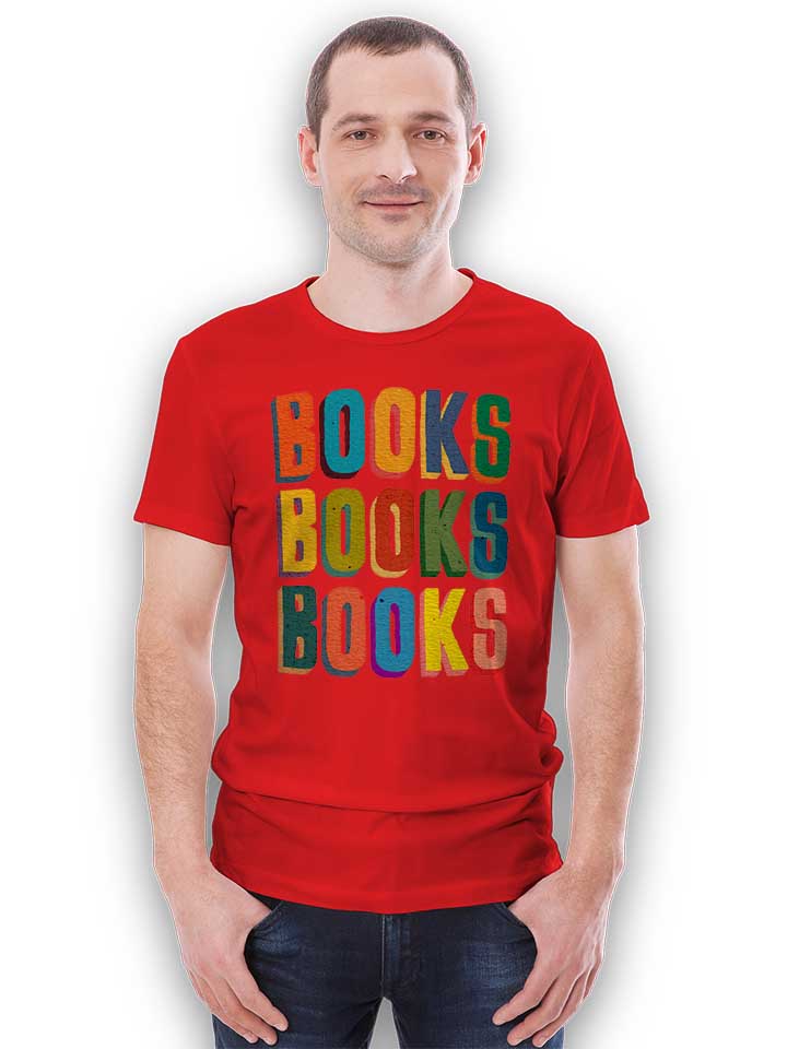 books-books-books-t-shirt rot 2