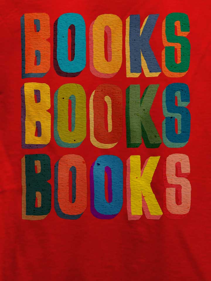 books-books-books-t-shirt rot 4