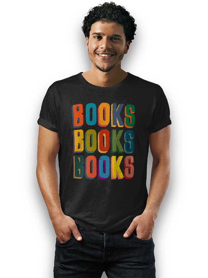 books-books-books-t-shirt schwarz 2
