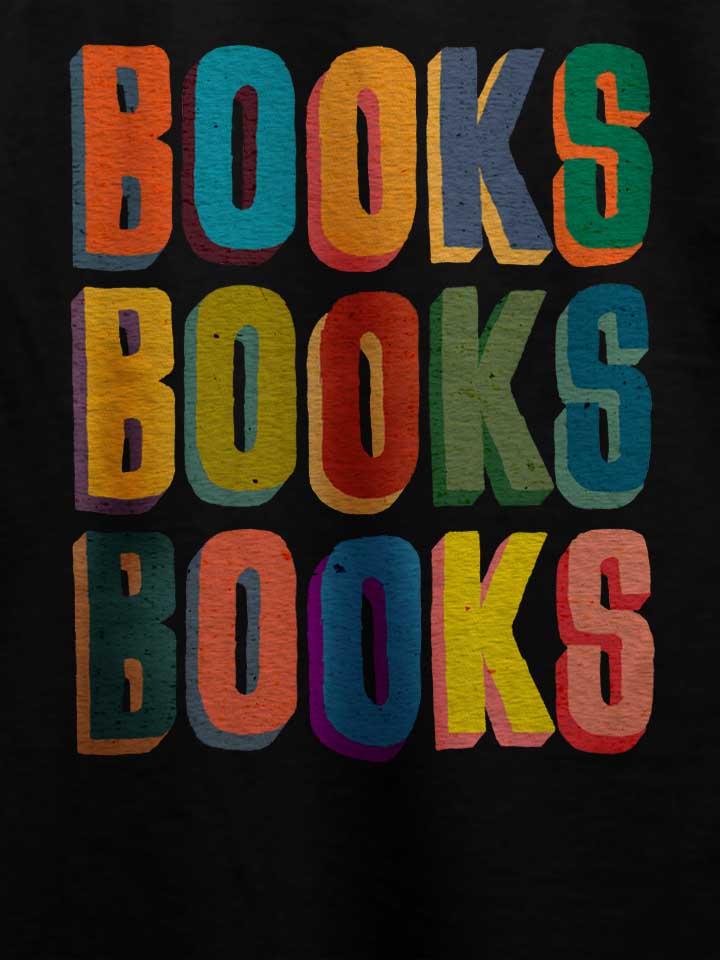 books-books-books-t-shirt schwarz 4