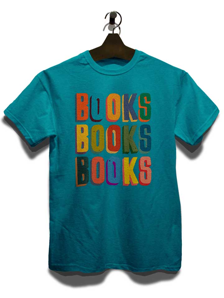 books-books-books-t-shirt tuerkis 3