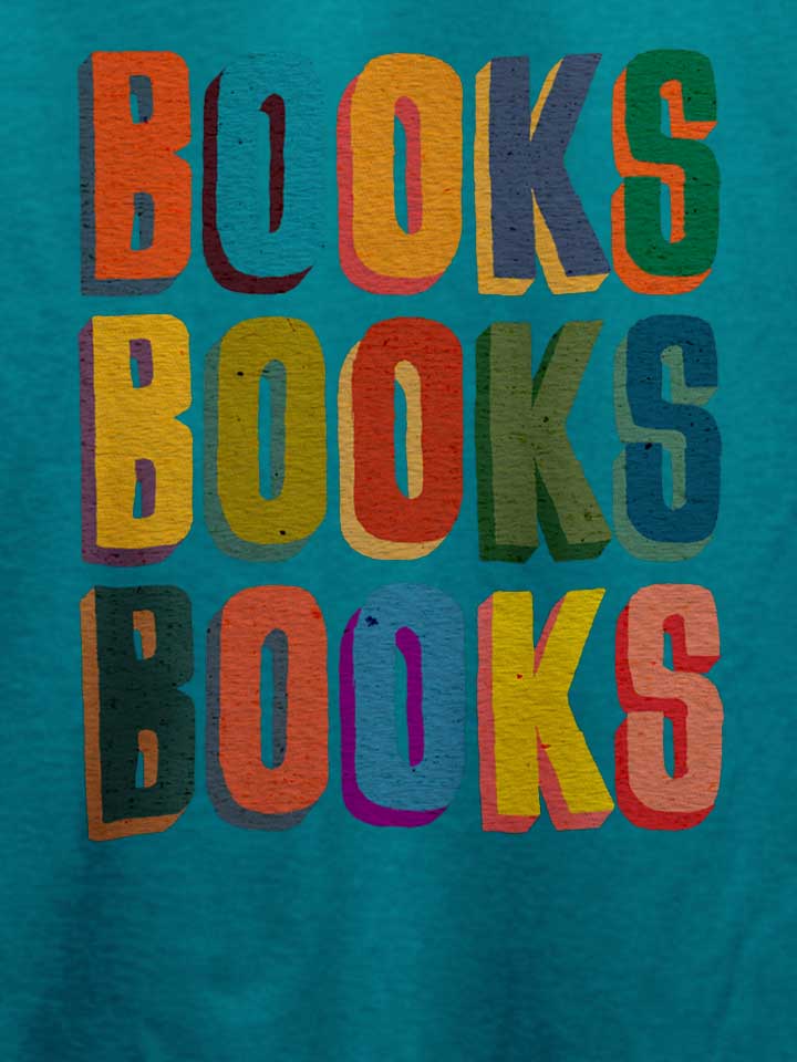 books-books-books-t-shirt tuerkis 4