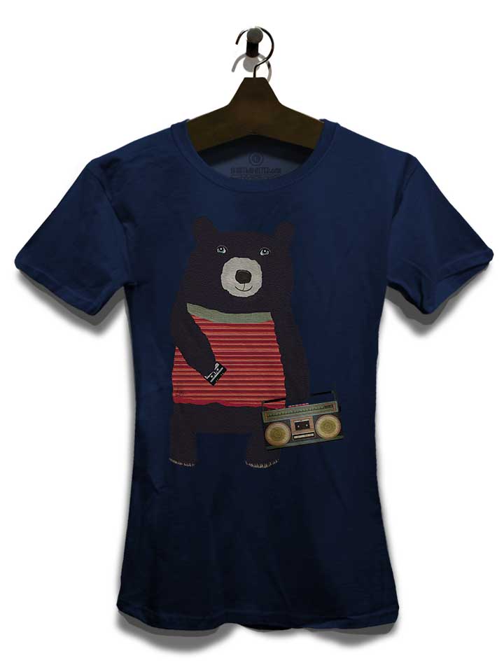 boombox-bear-damen-t-shirt dunkelblau 3
