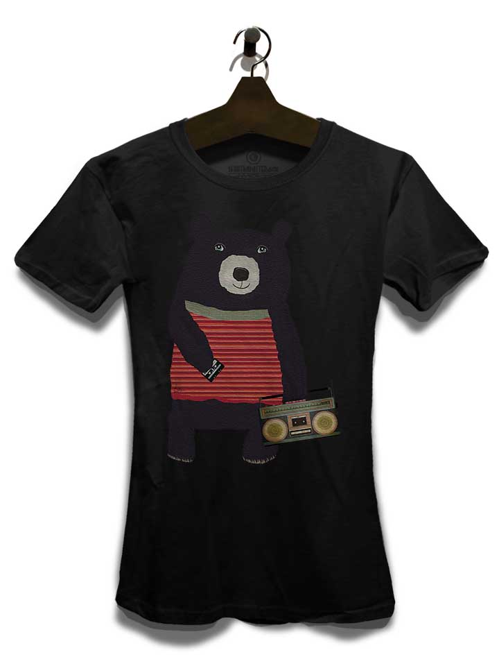 boombox-bear-damen-t-shirt schwarz 3