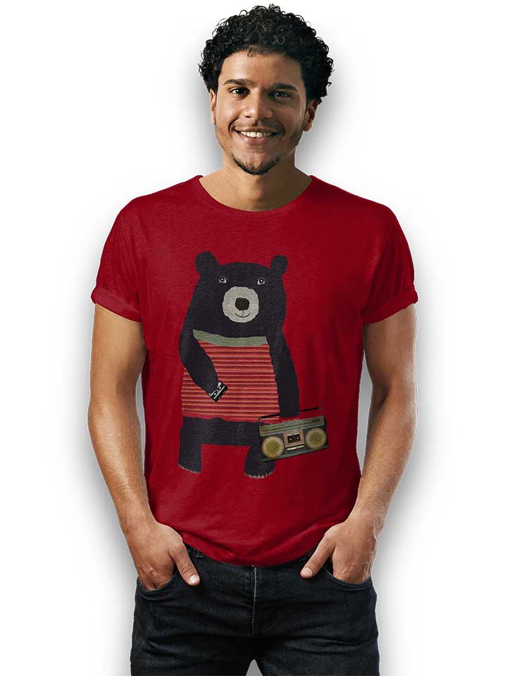 boombox-bear-t-shirt bordeaux 2