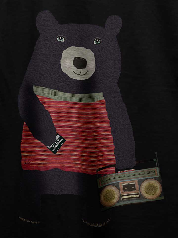 boombox-bear-t-shirt schwarz 4