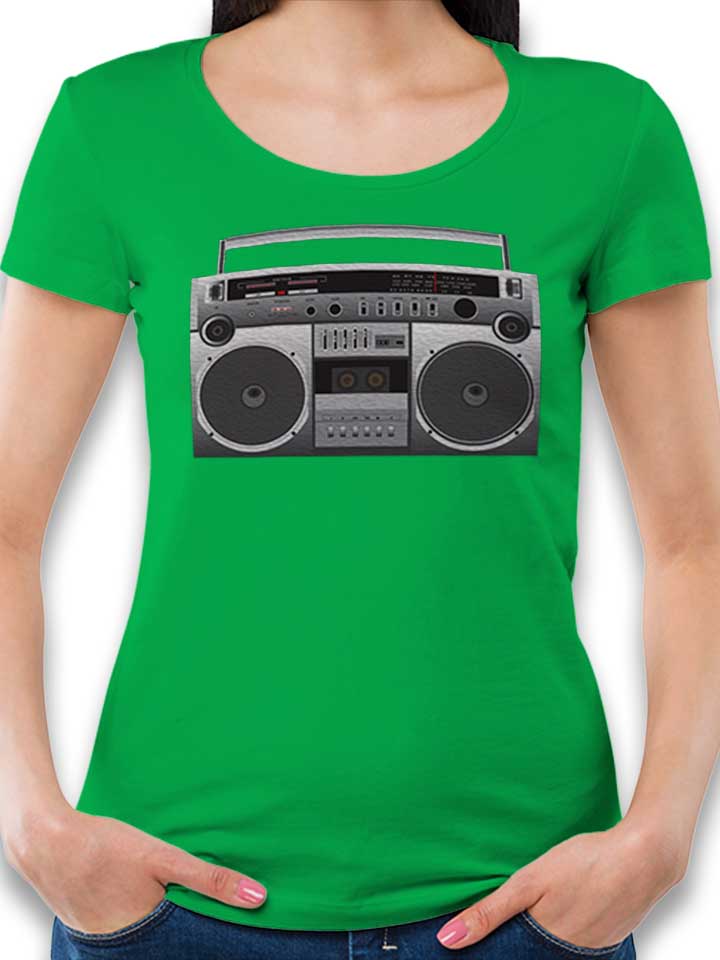 Boombox Camiseta Mujer verde L