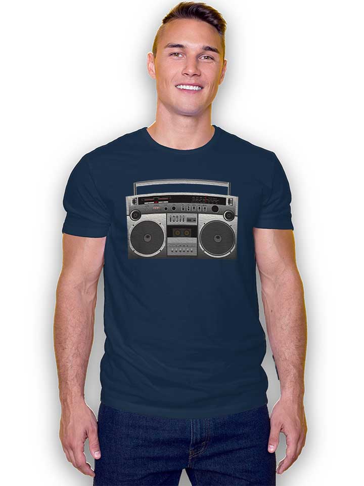 boombox-t-shirt dunkelblau 2