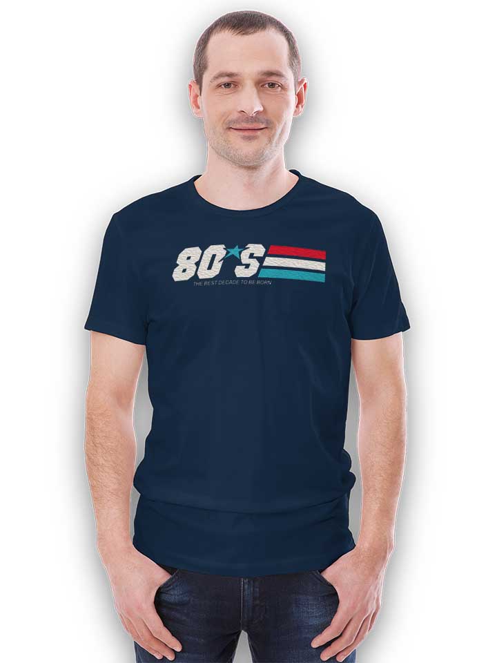 born-in-the-80s-t-shirt dunkelblau 2