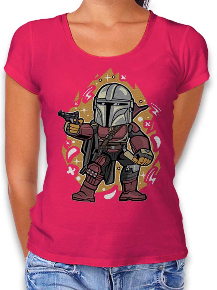bounty-hunter-cartoon-damen-t-shirt fuchsia 1