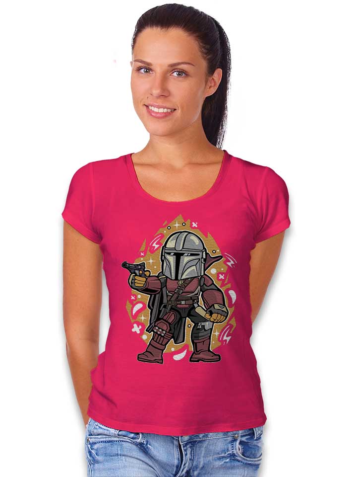 bounty-hunter-cartoon-damen-t-shirt fuchsia 2