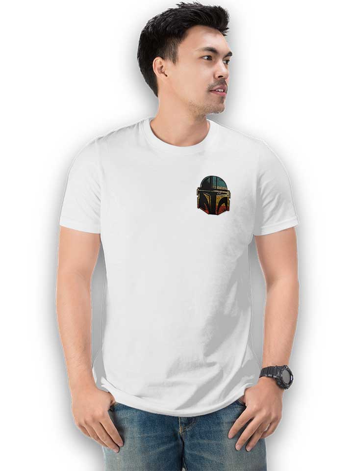 bounty-hunter-helmet-chest-print-t-shirt weiss 2