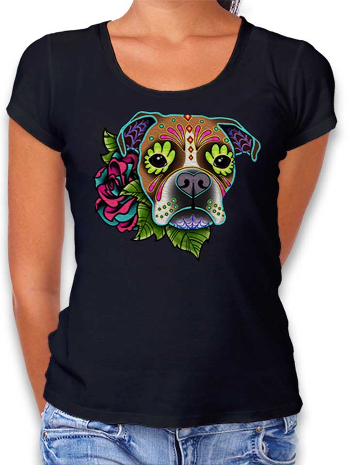 Boxer Dog T-Shirt Donna nero L