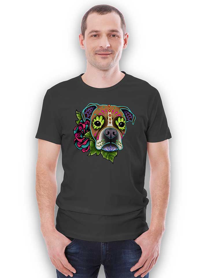 boxer-dog-t-shirt dunkelgrau 2
