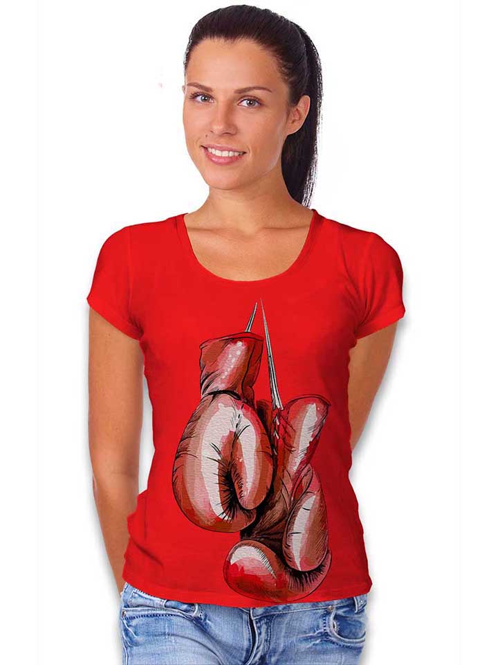 boxhandschuhe-damen-t-shirt rot 2