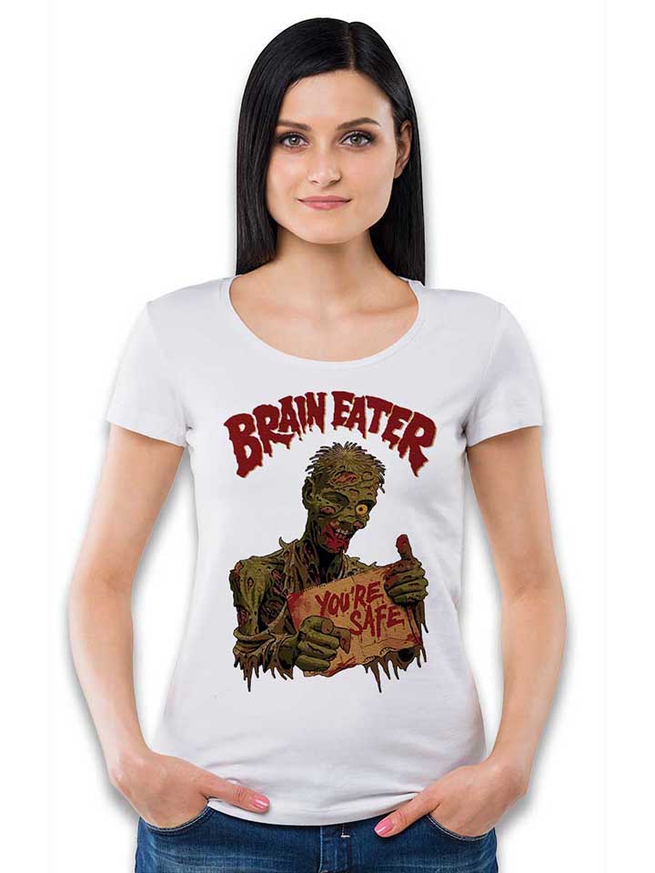 brain-eater-damen-t-shirt weiss 2