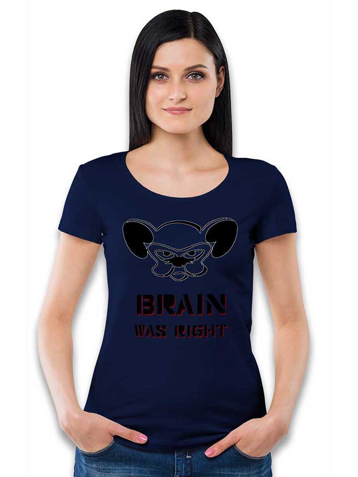 brain-was-right-damen-t-shirt dunkelblau 2