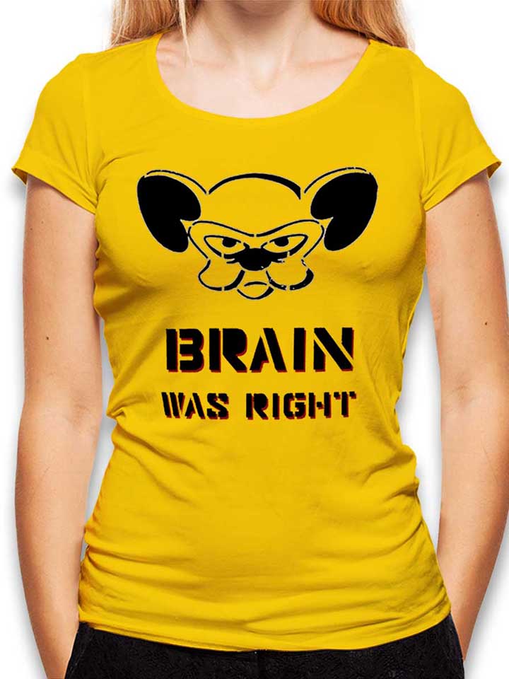 Brain Was Right Womens T-Shirt yellow L