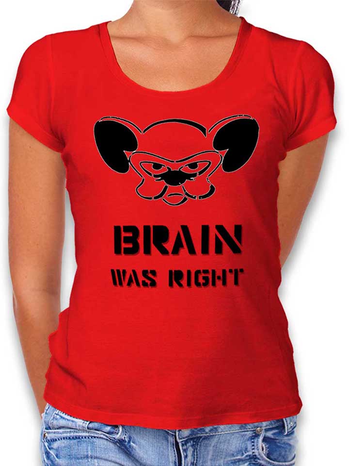 brain-was-right-damen-t-shirt rot 1