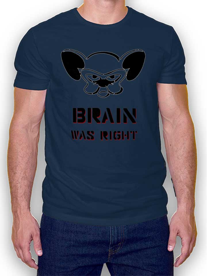 brain-was-right-t-shirt dunkelblau 1