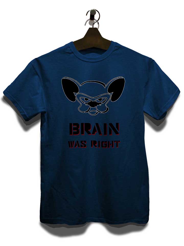 brain-was-right-t-shirt dunkelblau 3
