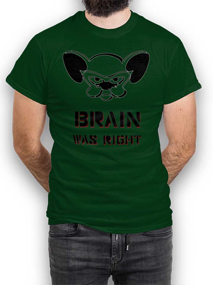 brain-was-right-t-shirt dunkelgruen 1