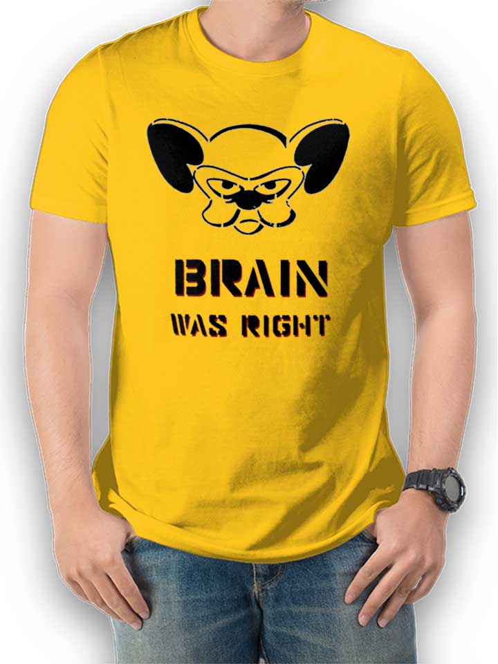 brain-was-right-t-shirt gelb 1