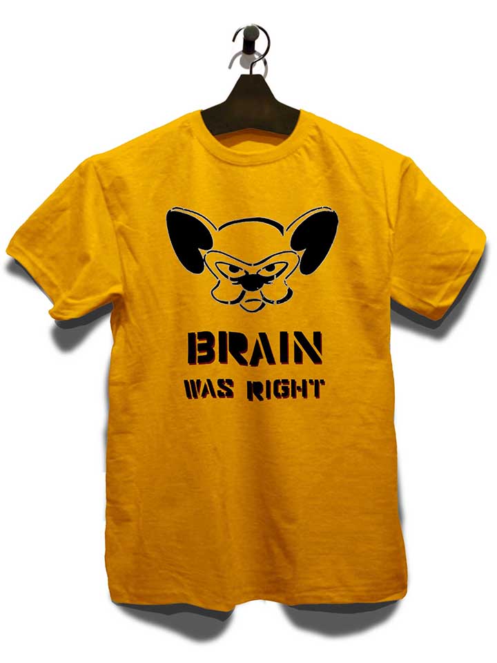 brain-was-right-t-shirt gelb 3