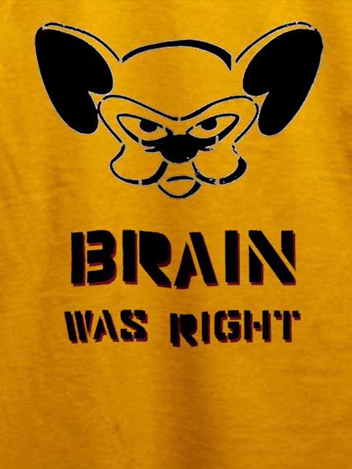 brain-was-right-t-shirt gelb 4