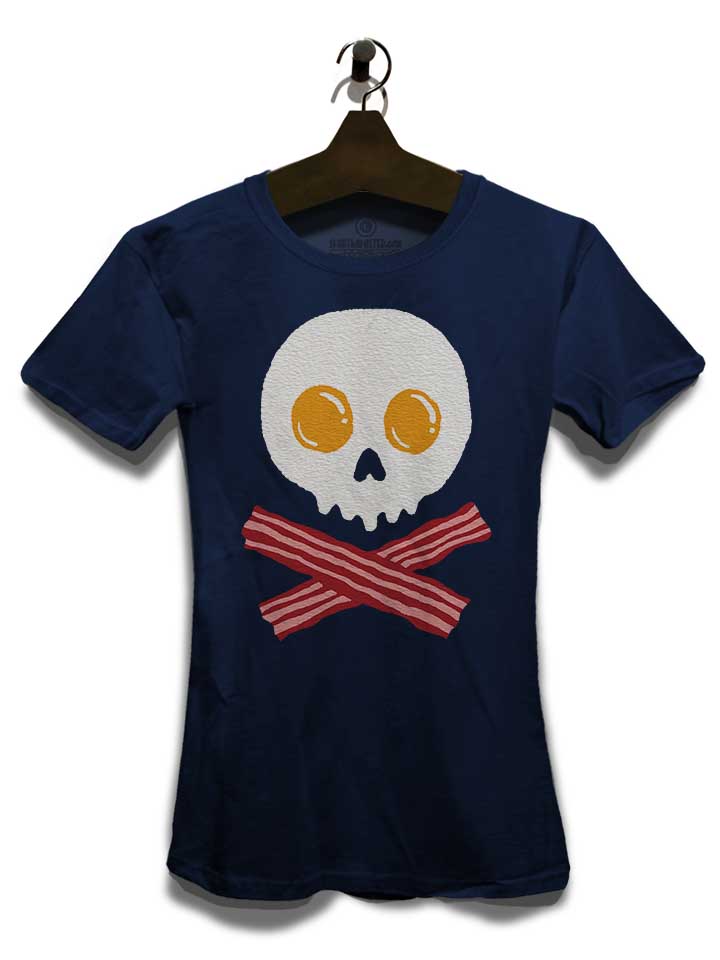 breakfast-skull-damen-t-shirt dunkelblau 3