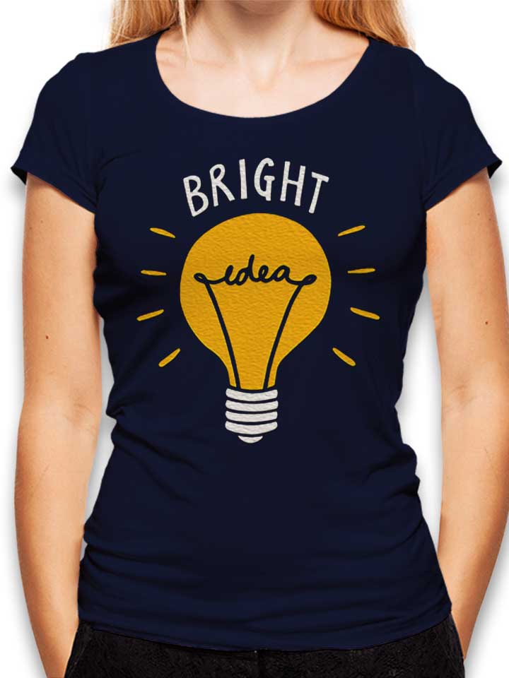 Bright Idea Damen T-Shirt dunkelblau L