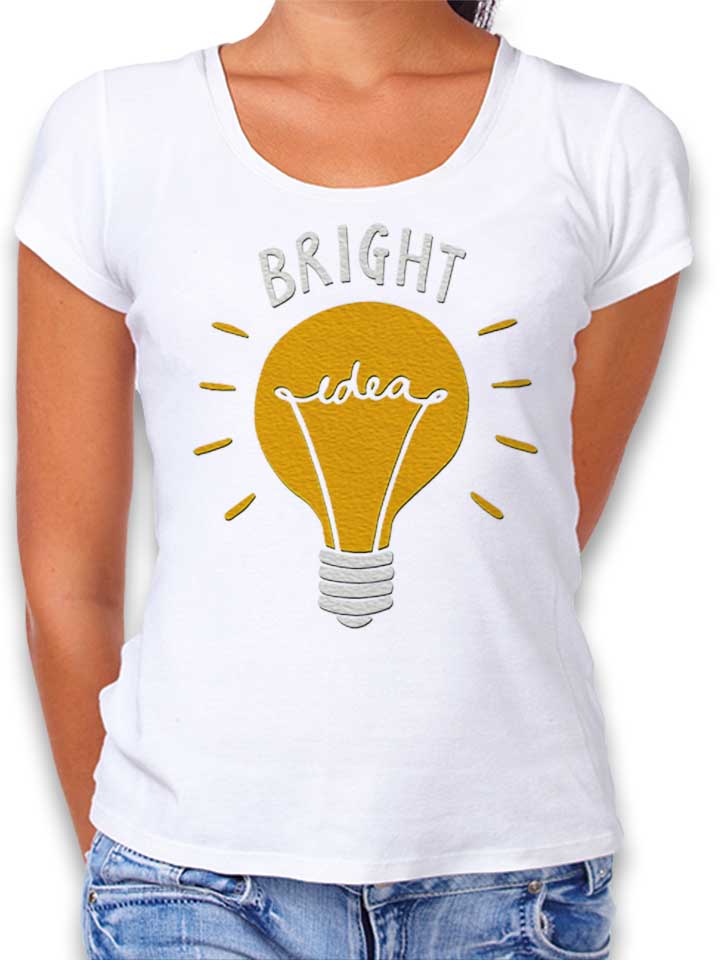 Bright Idea Damen T-Shirt weiss L