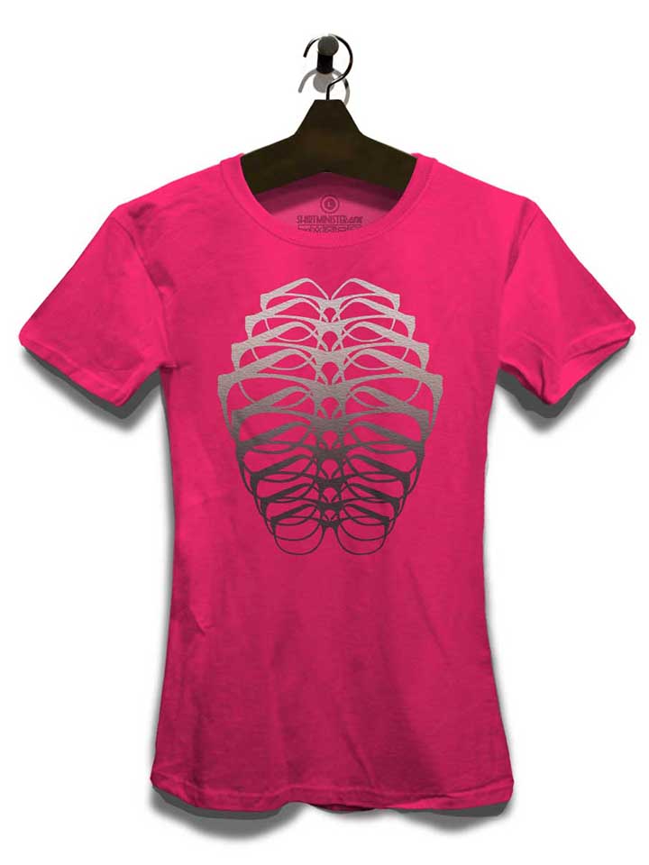 brille-skelett-damen-t-shirt fuchsia 3