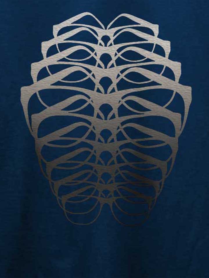 brille-skelett-t-shirt dunkelblau 4