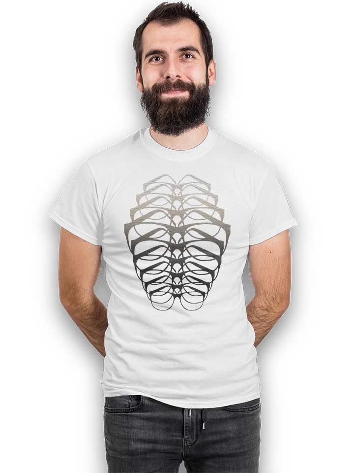 brille-skelett-t-shirt weiss 2