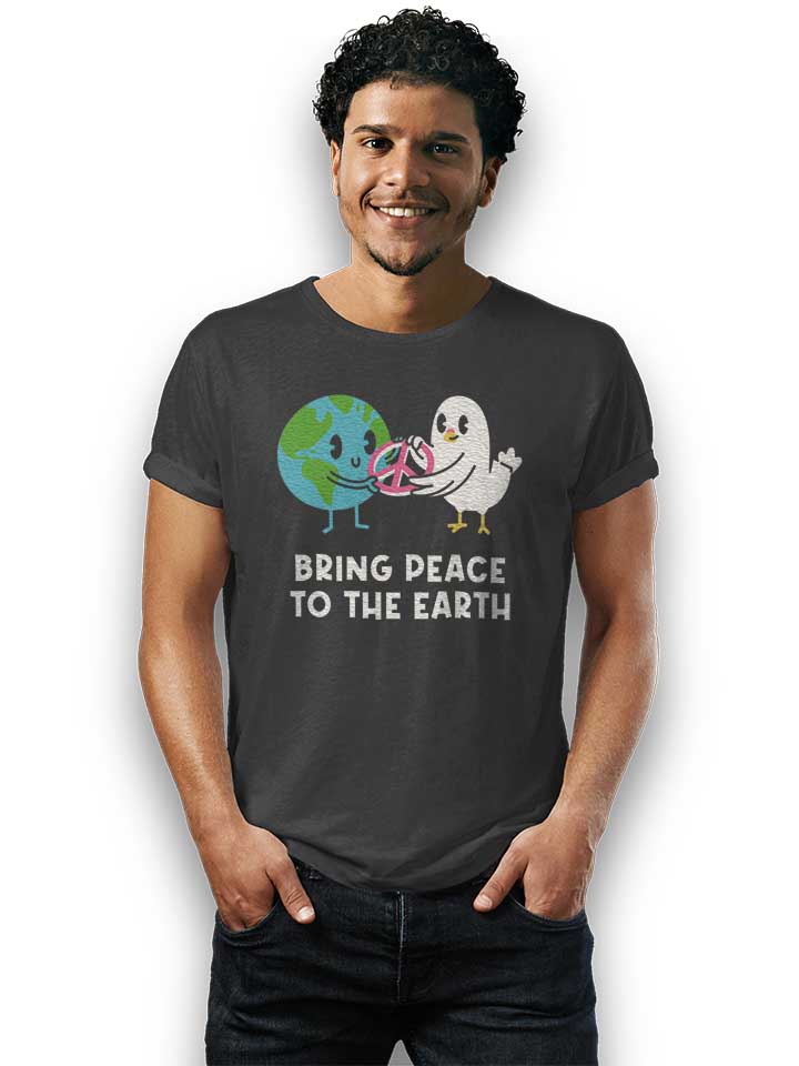 bring-peace-to-the-earth-t-shirt dunkelgrau 2