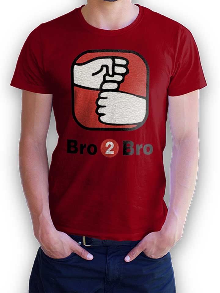 bro-2-bro-t-shirt bordeaux 1