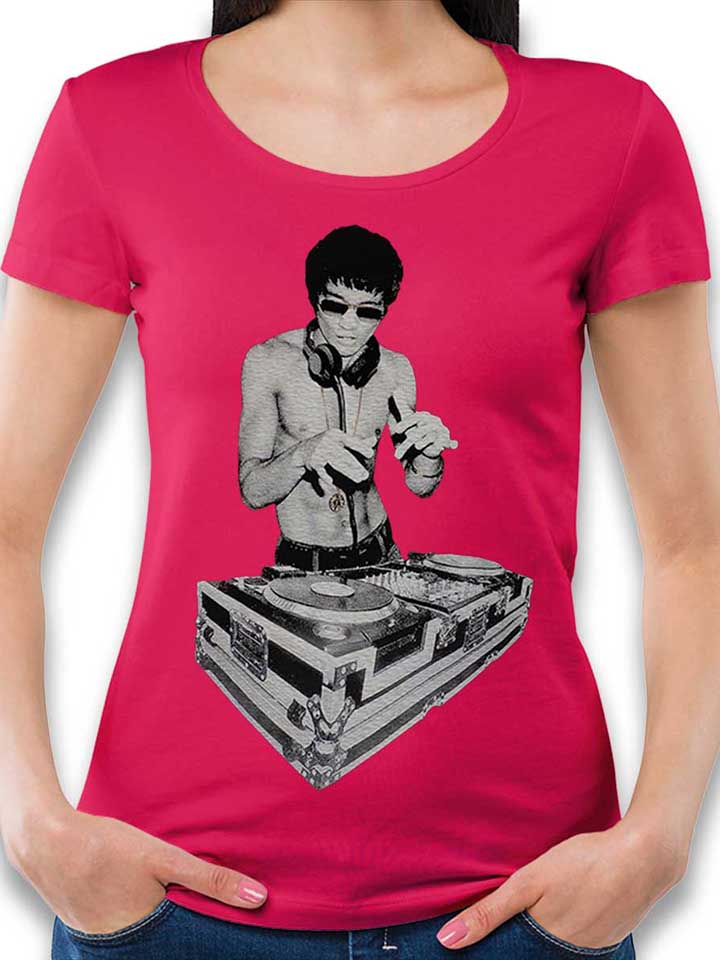 Bruce Lee Dj Avengers Damen T-Shirt fuchsia L