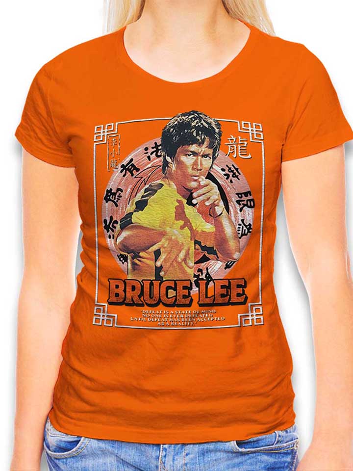 bruce-lee-damen-t-shirt orange 1