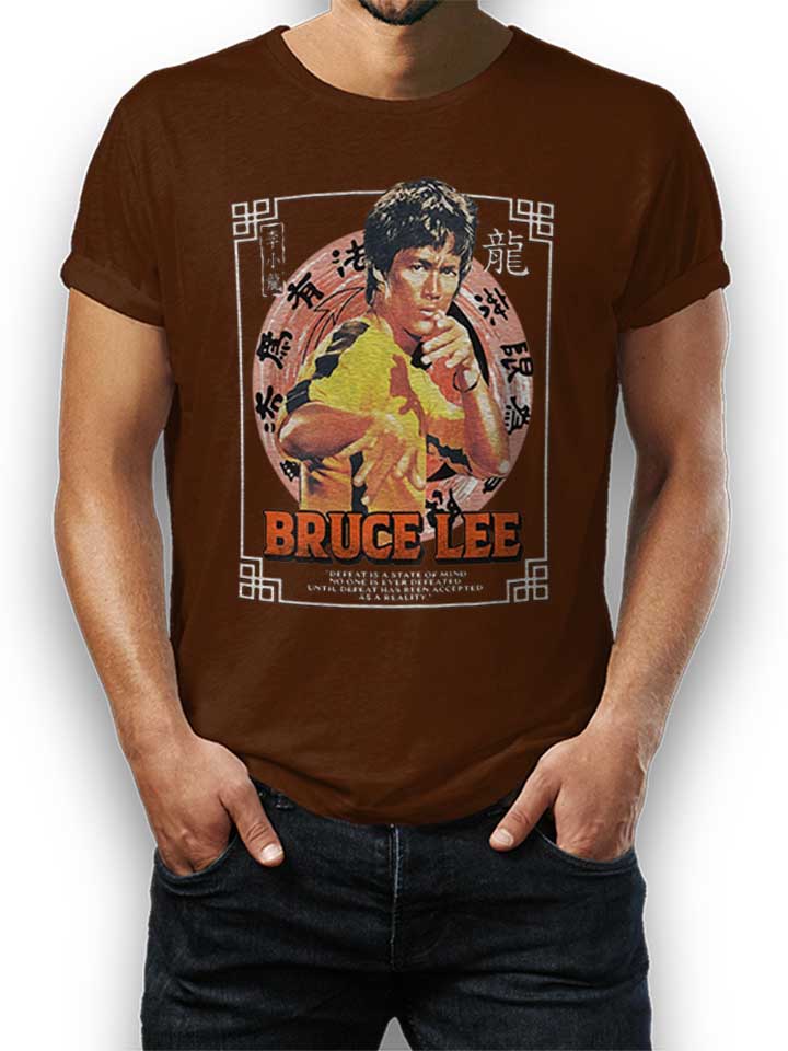 Bruce Lee Camiseta marrn L
