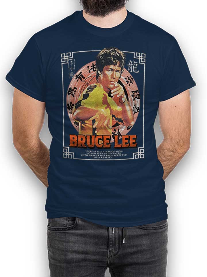Bruce Lee T-Shirt dunkelblau L